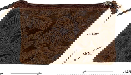 sleuteletui met rits bloemenprint - Arrigo Leather Goods