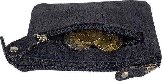 sleuteletui met rits bloemenprint - Arrigo Leather Goods