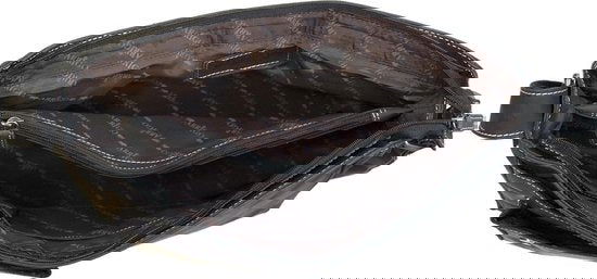 werktas crossbody 15,6 inch mat zwart - Arrigo Leather Goods