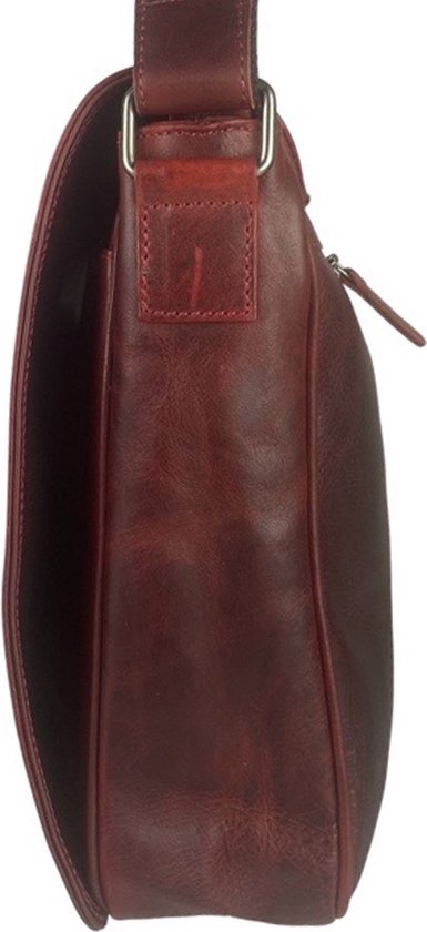 werktas crossbody 15,6 inch rood - Arrigo Leather Goods