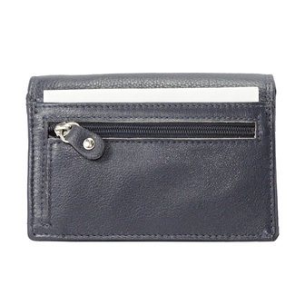 Dames portemonnee met RFID van donkerblauw leer - Arrigo.nl