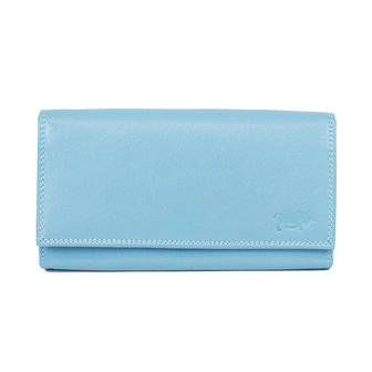 Lichtblauwe dames portemonnee met knipsluiting van Arrigo