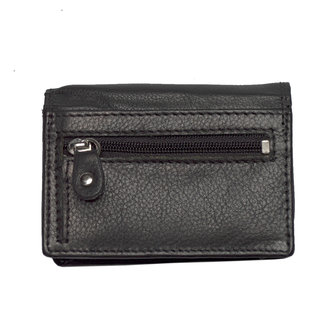 Mini portemonnee van zwart leer - Arrigo.nl