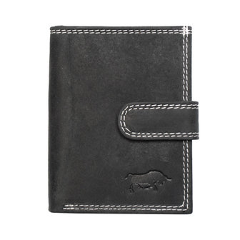 Anti-skim card holder made of buffalo leather in the color black