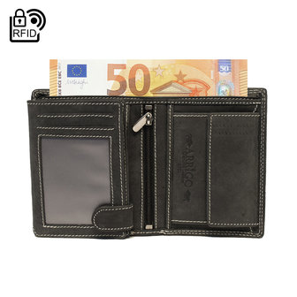 Heren portemonnee van zwart leer - Arrigo.nl