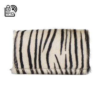 Dames portemonnee leer met zebra print - Arrigo.nl