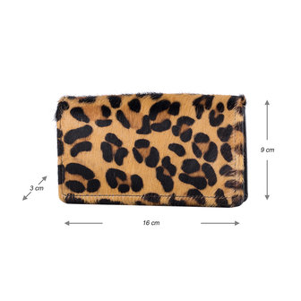 Dames portemonnee leer met jaguar print - Arrigo.nl