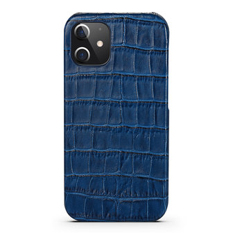 iPhone 12 Pro Max cover donkerblauw leer - Arrigo.nl