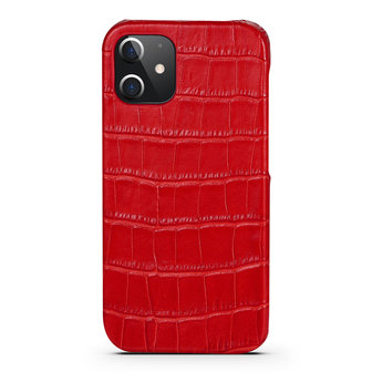 iPhone 12 Mini cover rood leer - Arrigo.nl