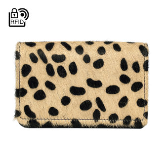 Leren dames portemonnee met cheetah print - Arrigo.nl