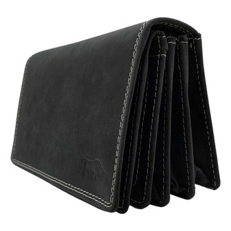 Dames portemonnee van zwart buffelleer - Arrigo