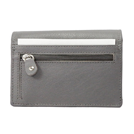 Dames portemonnee met RFID van grijs leer - Arrigo.nl