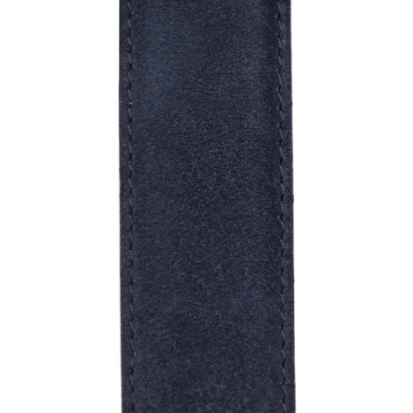 Suede riem - donkerblauw 3.5 cm breed - Arrigo
