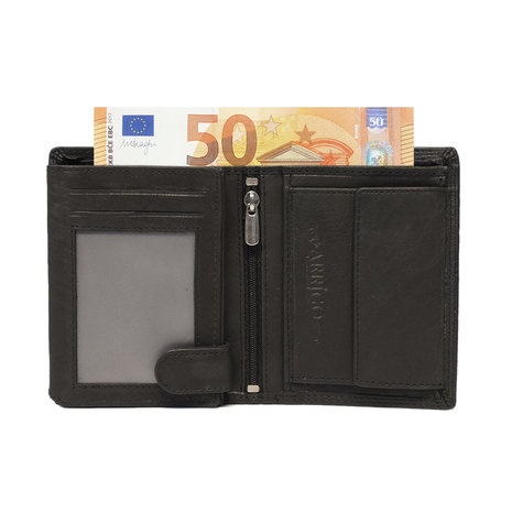 Zwarte heren portemonnee van soepel leer - Arrigo.nl