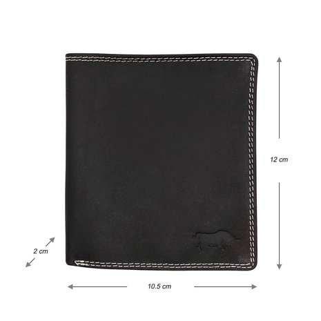Billfold portemonnee zwart  met muntgeld vak - Arrigo