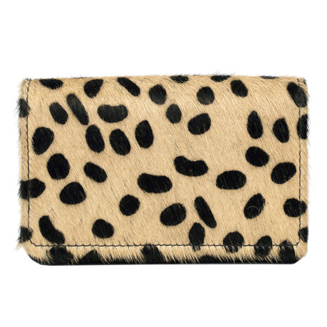 Leren dames portemonnee met cheetah print - Arrigo.nl