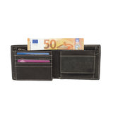 Heren portemonnee - billfold model met RFID van zwart buffelleer - Arrigo.nl