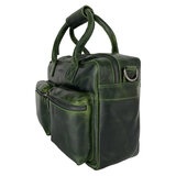 Western bag in supple green cowhide leather, large model_