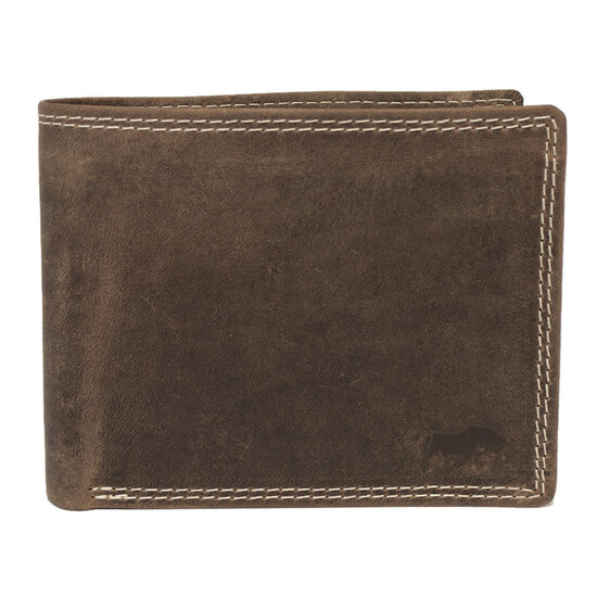 Heren portemonnee - billfold model met RFID van bruin buffelleer - Arrigo.nl