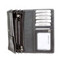 Black Leather Ladies Wallet With RFID Protection