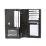 Black Leather Ladies Wallet With RFID Protection