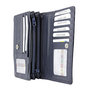 Ladies Wallet of Dark Blue Leather with RFID Protection