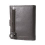 Card holder made of cow leather in the color dark brown