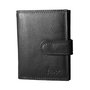 Card holder made of cow leather in the color black