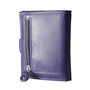 Card holder made of cow leather in the color dark purple