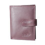 Card holder made of cow leather in the color burgundy red