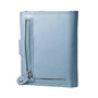 Card holder made of cow leather in the color light blue