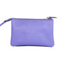 Key case made of violet cow leather with 2 key rings