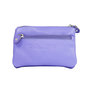Key pouch made of violet leather with 4 compartments and 2 key rings
