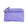 Key pouch made of violet leather with 4 compartments and 2 key rings