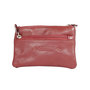 Key pouch made of dark red leather with 4 compartments and 2 key rings
