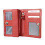 Red Leather Ladies Wallet With RFID Protection