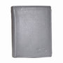 Compact grey leather billfold euro wallet