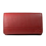 Red leather harmonica RFID wallet, large model