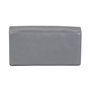 Grey ladies wallet with flap and snap closure