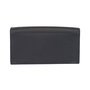 Black ladies wallet with flap and snap closure