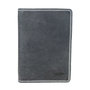Large wallet for him or her of natural black buffalo leather