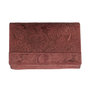Red cowhide leather ladies wallet with floral print