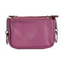 Key pouch made of pink leather with 3 compartments and 2 key rings