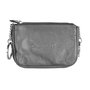 Key pouch made of grey leather with 3 compartments and 2 key rings