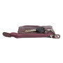 Key pouch made of burgundy red cowhide with 2 compartments with zipper and 1 key ring