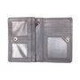 Leather Mini Ladies Wallet made of Grey Leather