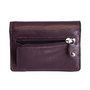 Mini ladies wallet made of burgundy red cowhide leather