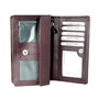 Large Wallet In Dark Red Leather With RFID Protection