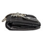 Men's wallet with chain of black buffalo leather
