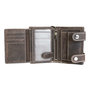 Men's Wallet With Chain Of Dark Brown Leather